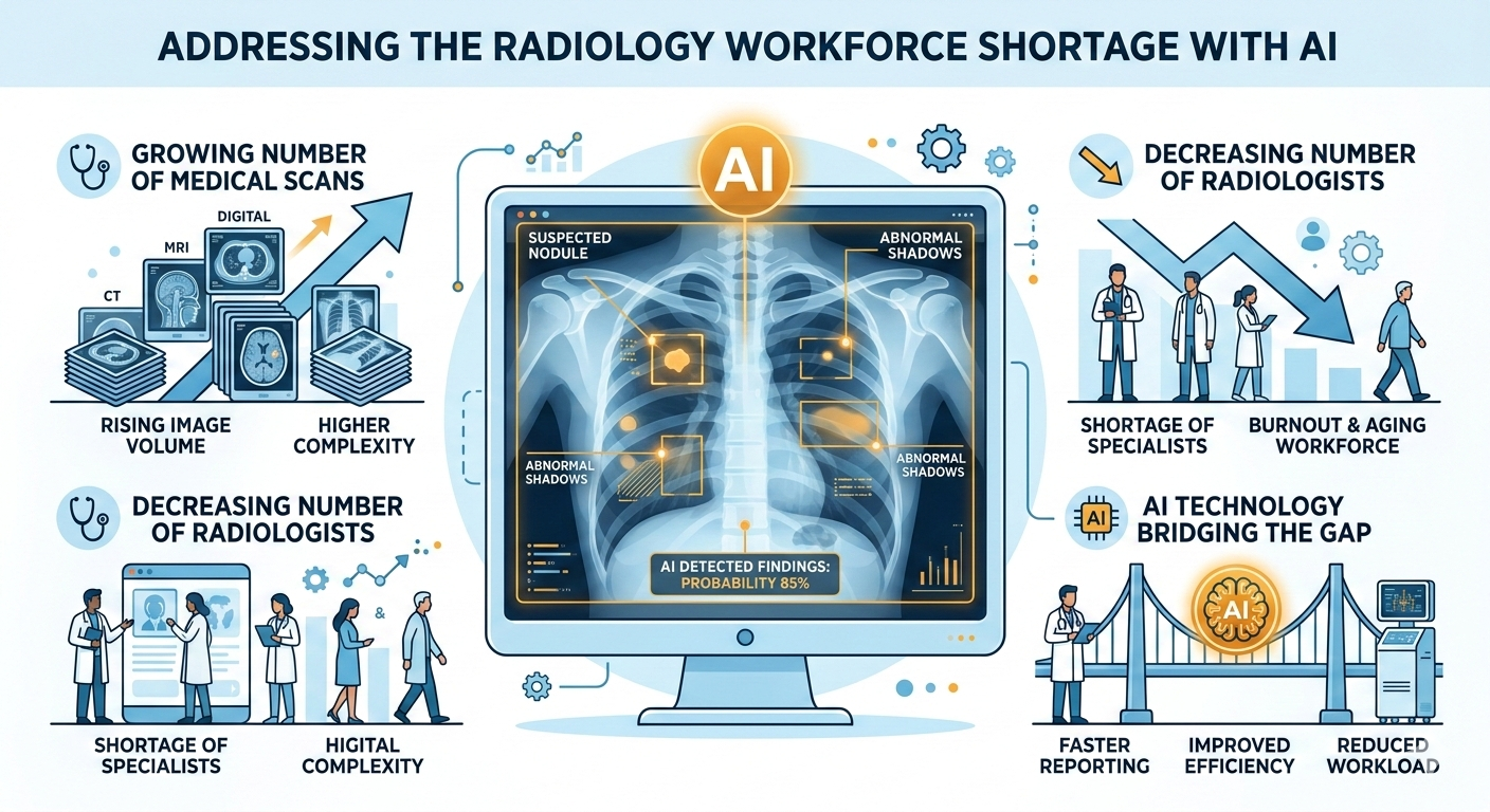 Infographic: Addressing the radiology workforce shortage with AI
