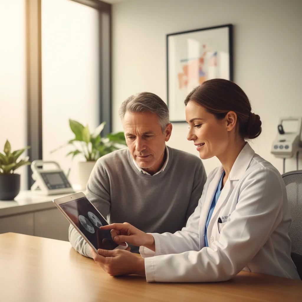 Doctor consulting with patient using MYAIRA